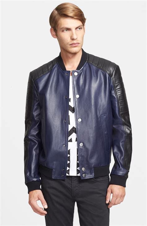 Versace collection leather moto jacket + FREE SHIPPING